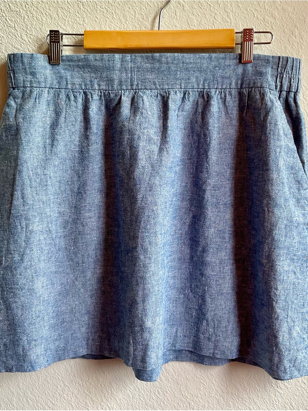 LOFT Factory A-Line Mini Skirt in Blue